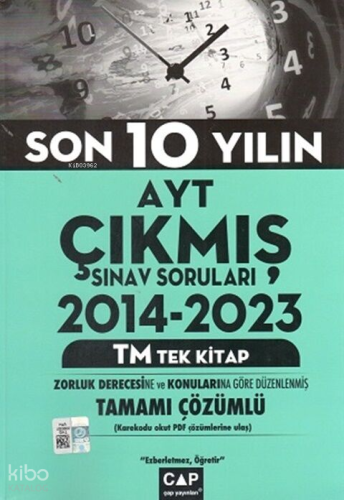 Çap Yayınları AYT Tek Kitap TM Çıkmış Soruları