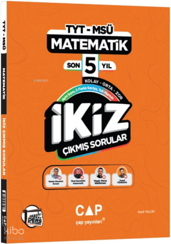 Çap Yayınları TYT MSÜ Matematik Son 5 Yıl İkiz Çıkmış Sorular