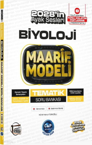 Çap Yayınları Üniversiteye Hazırlık Biyoloji Ders Platosu Maarif Model