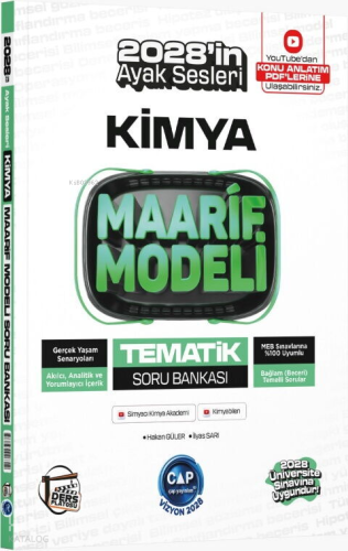 Çap Yayınları Üniversiteye Hazırlık Kimya Ders Platosu Maarif Modeli T