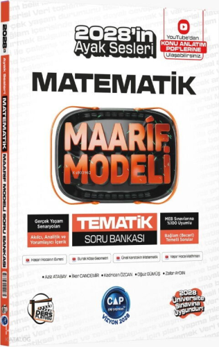 Çap Yayınları Üniversiteye Hazırlık Matematik Ders Platosu Maarif Mode
