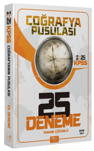 CBA Yayınları 2025 KPSS Coğrafya Pusulası Tamamı Çözümlü 25 Deneme