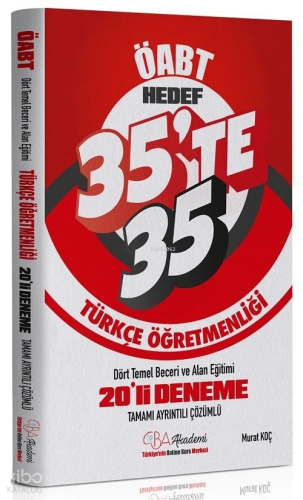 CBA Yayınları ÖABT Türkçe Dört Temel Beceri ve Alan Eğitimi 35'te 35 -
