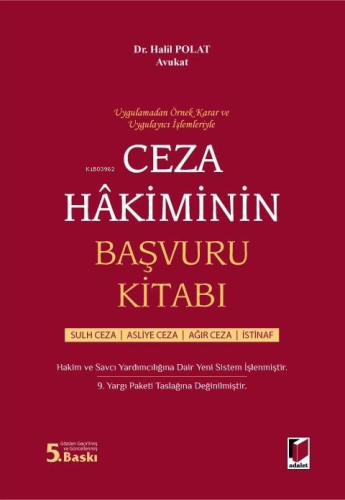 Ceza Hakiminin Başvuru Kitabı - Kitapiks.com