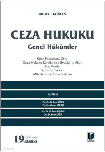 Ceza Hukuku Genel Hükümler (Ciltli)