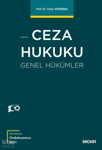 Ceza Hukuku;Genel Hükümler