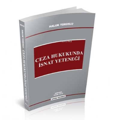 Ceza Hukukunda İsnat Yeteneği - Kitapiks.com