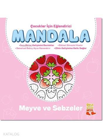 Çocuklar İçin Eğlendirici Mandala: Meyve ve Sebzeler; Eğlendirici Mand
