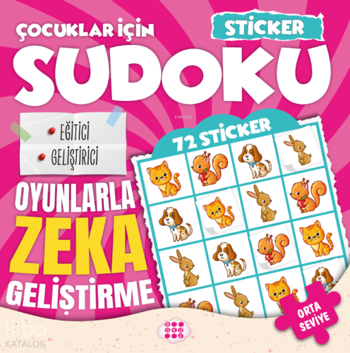Çocuklar İçin Sudoku - Orta Seviye 1 (Sticker Hediyeli)