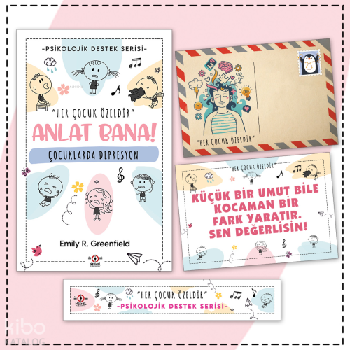 Çocuklarda Depresyon - Kartpostal ve Ayraç;Çocuklar İçin Psikolojik Destek Serisi