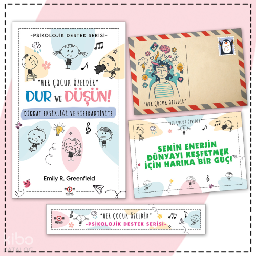 Çocuklarda Dikkat Eksikliği ve Hiperaktivite - Kartpostal ve Ayraç;Çocuklar İçin Psikolojik Destek Serisi