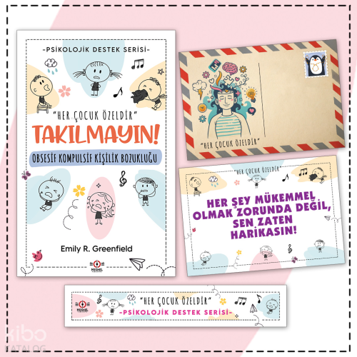 Çocuklarda Obsesif Kompulsif Kişilik Bozukluğu - Kartpostal ve Ayraç;Çocuklar İçin Psikolojik Destek Serisi!