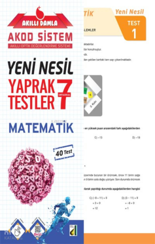 Damla Eğitim Yeni Nesil Matematik Yaprak Testler - 7