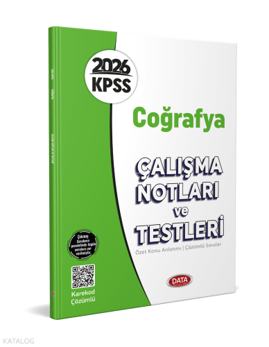 Data 2026 KPSS Coğrafya Çalışma Notları ve Testleri