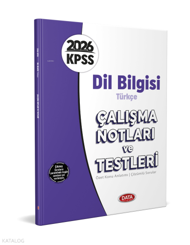Data 2026 KPSS Dil Bilgisi Çalışma Notları ve Testleri