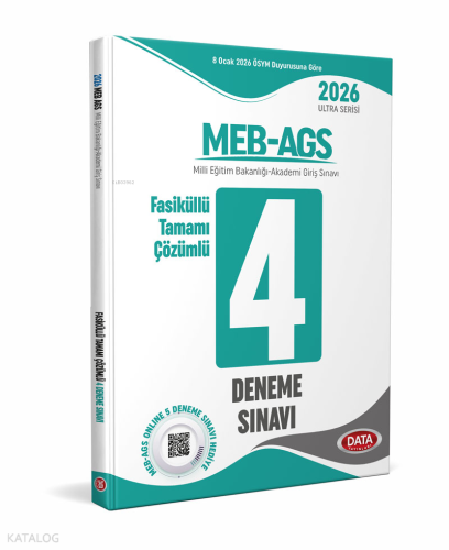 Data Yayınları 2026 AGS Fasiküllü Tamamı Çözümlü 4 Deneme Sınavı