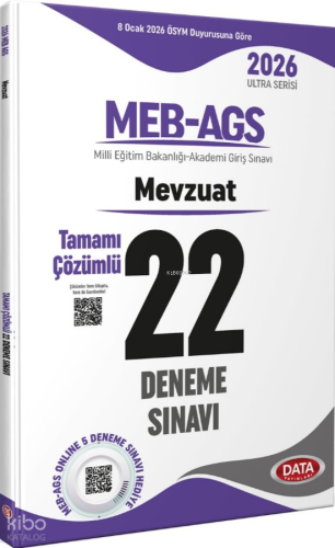 Data Yayınları 2026 AGS Mevzuat Tamamı Çözümlü 22 Deneme Sınavı