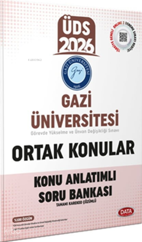 Data Yayınları 2026 Gazi Üniversitesi ÜDS Ortak Konular Konu Anlatımlı Soru Bankası