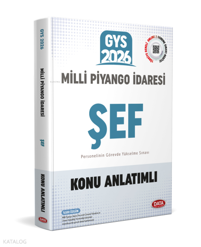 Data Yayınları 2026 Milli Piyango İdaresi Genel Müdürlüğü GYS Şef Konu
