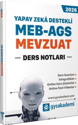 Data Yayınları 2026 Yapay Zeka Destekli MEB-AGS Mevzuat Ders Notları