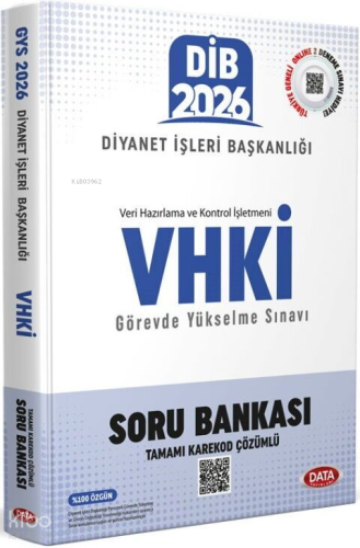 Data Yayınları Diyanet İşleri Başkanlığı VHKİ Görevde Yükselme Sınavı Soru Bankası - Karekod Çözümlü