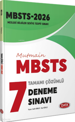 Data Yayınları MBSTS Mütmaîn Tamamı Çözümlü 7 Deneme Sınavı