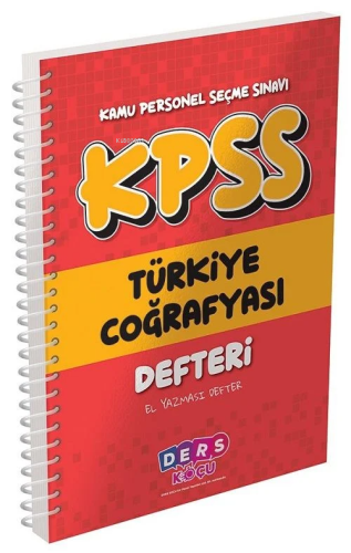 Ders Koçu KPSS Türkiye Coğrafyası Defteri Ders Koçu Yayınları - Kitapi