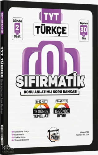 Ders Platosu TYT Türkçe Sıfırmatik Konu Anlatımlı Soru Bankası