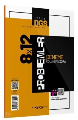 DGS Yeni Nesil 8x12 Tamamı Video Çözümlü Problemler Deneme Marka Yayınları