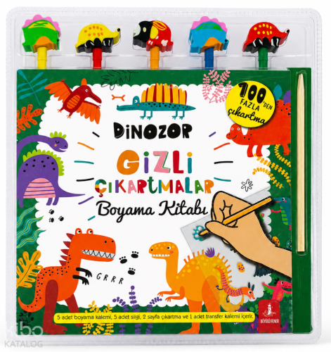 Dinozor Gizli Çıkartmalar Boyama Kitabı Seti