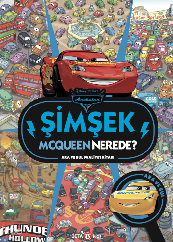 Disney Arabalar Şimşek Mcqueen Nerede? Ara ve Bul Faaliyet Kitabı