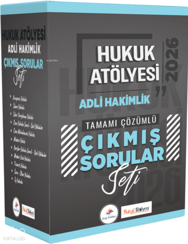 Dizgi Kitap 2026 Hukuk Atölyesi Adli Hakimlik Tamamı Çözümlü Orijinal Çıkmış Sorular Seti