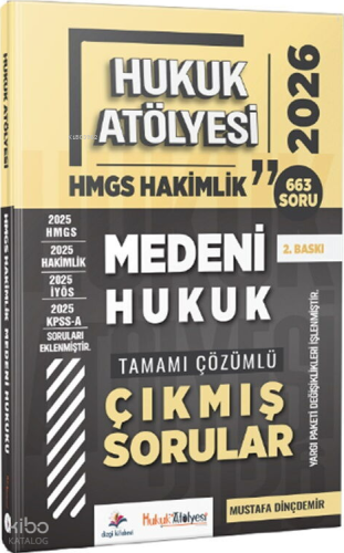 Dizgi Kitap 2026 Hukuk Atölyesi HMGS Hakimlik Medeni Hukuk Çıkmış Sorular Çözümlü