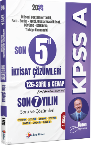 Dizgi Kitap 2026 KPSS A Son 5'li İktisat Son 7 Yıl Tamamı Çözümlü Orij