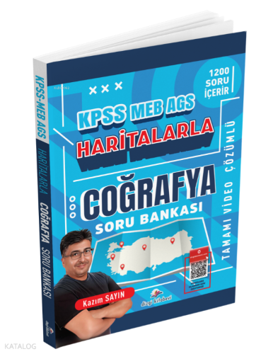 Dizgi Kitap 2026 KPSS MEB-AGS Haritalarla Coğrafya Tamamı Video Çözümlü Soru Bankası