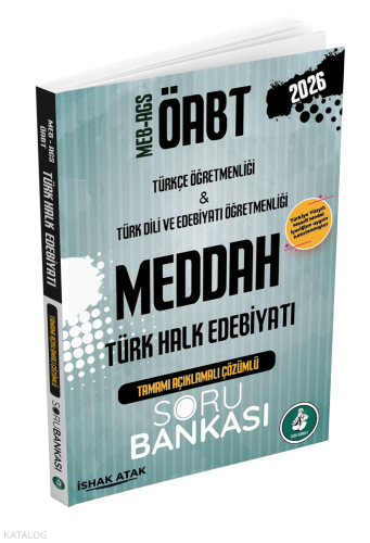Dizgi Kitap 2026 MEB AGS ÖABT Meddah Türk Halk Edebiyatı Tamamı Çözümlü Soru Bankası