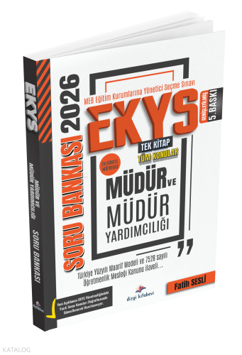 Dizgi Kitap 2026 MEB EKYS Müdür ve Müdür Yardımcılığı Soru Bankası