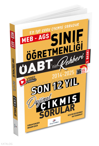 Dizgi Kitap 2026 ÖABT MEB-AGS nin Rehberi Sınıf Öğretmenliği Çıkmış Sorular Son 12 Yıl Çözümlü