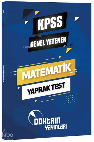 Doktrin KPSS Matematik Yaprak Test Doktrin Yayınları