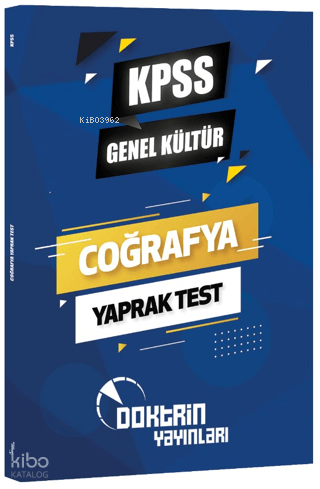 Doktrin Yayınları KPSS Coğrafya Yaprak Test