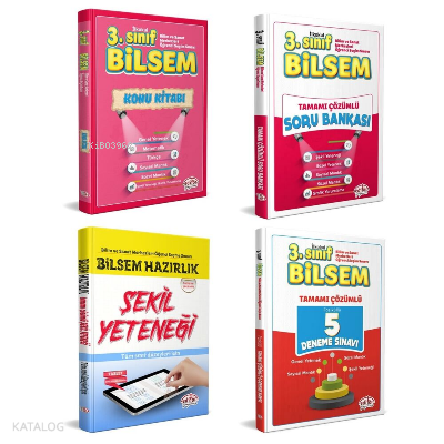 EDİTÖR 3. SINIF BİLSEM HAZIRLIK KİTAPLARI SETİ 4 LÜ SET