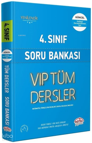 Editör Vip 4. Sınıf Tüm Dersler Soru Bankası Mavi Kitap Kamp: