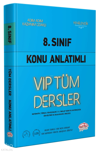 Editör Vip 8. Sınıf Tüm Dersler Konu Anlatımlı Mavi Kitap Kamp: