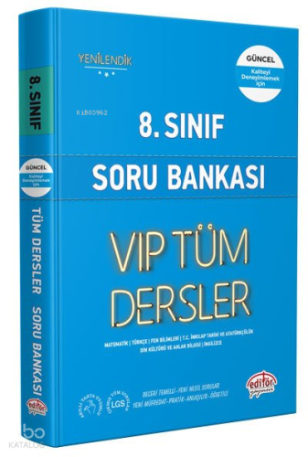 Editör Vip 8. Sınıf Tüm Dersler Soru Bankası Mavi Kitap Kamp: