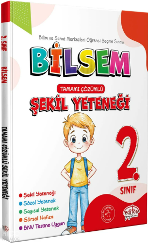 Editör Yayınları 2. Sınıf Bilsem Şekil Yeteneği Tamamı Çözümlü