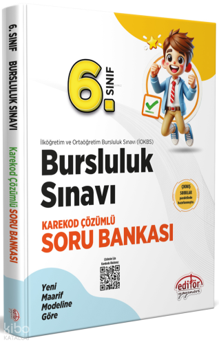 Editör Yayınları 6. Sınıf Bursluluk Sınavı Soru Bankası - Karekod Çözümlü