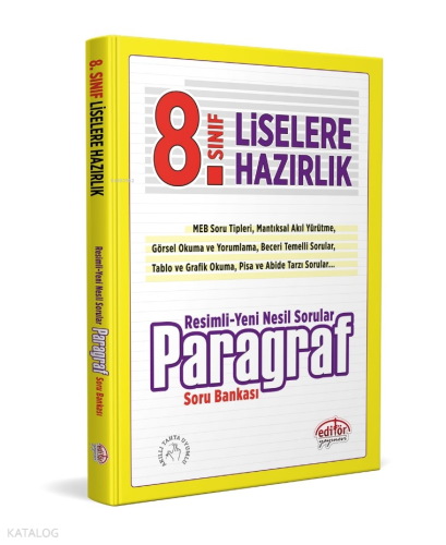 Editör Yayınları 8. Sınıf Resimli Paragraf Soru Bankası