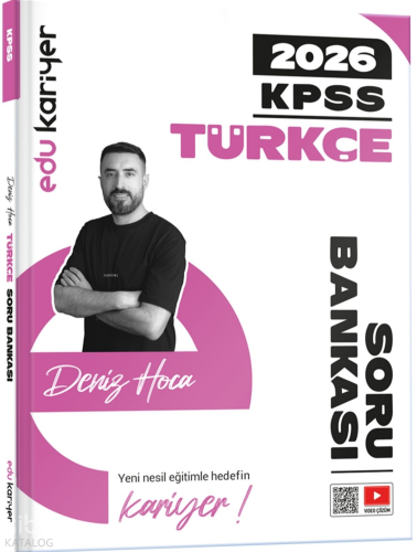 Edu Kariyer Deniz Hoca 2026 KPSS Türkçe Video Çözümlü Soru Bankası
