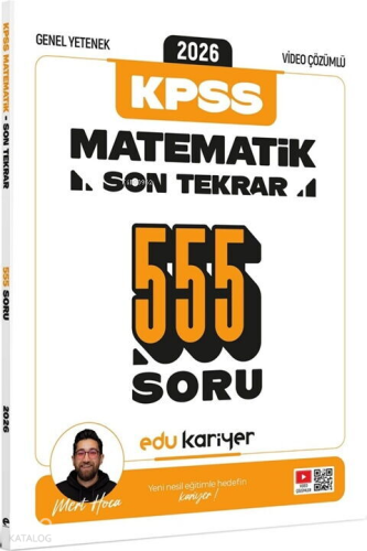 Edu Kariyer Mert Hoca 2026 KPSS Genel Yetenek Matematik Son Tekrar 555