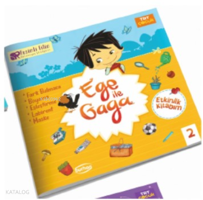 Ege İle Gaga Etkinlik Kitabım  2;Fark Bulmaca, Boyama, Eşleştirme, Labirent, Maske